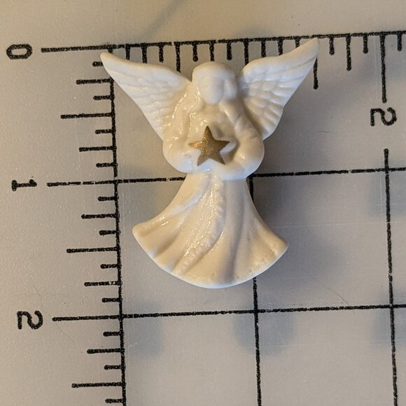 Lenox Vintage Pure White Porcelain Angel Brooch - Picture 4 of 6
